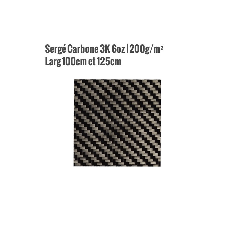 SERGE Carbone 3K 200G/M² LARG 100CM - HEXCEL 43200