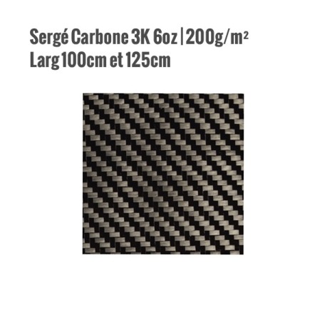 SERGE Carbone 3K 200G/M² LARG 100CM - HEXCEL 43200