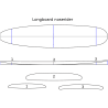 PACK: LONGBOARD NOSERIDER + TISSUS et RESINES